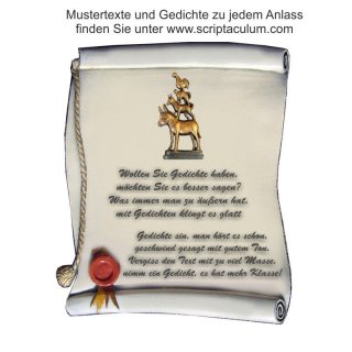 Urkunde Decoramic 180x220mm  sandfarben, Artelith Motiv der Stadt Bremen Stadt Bremenmusikanten