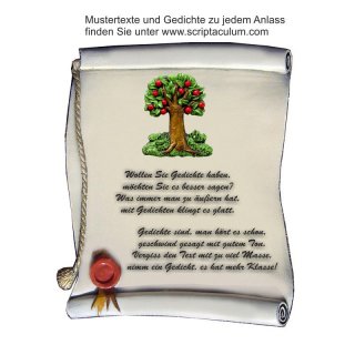 Urkunde Decoramic 180x220mm  sandfarben, Artelith Motiv Baum, Natur, Idylle