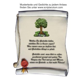 Urkunde Decoramic 140x170mm  sandfarben, Artelith Motiv Baum, Natur, Idylle