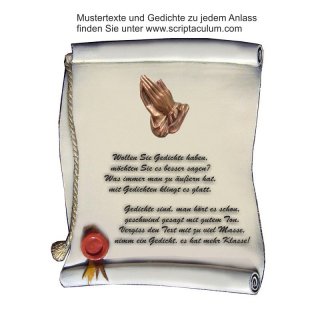 Urkunde Decoramic 180x220mm  sandfarben, Artelith Motiv Maria mit Kind