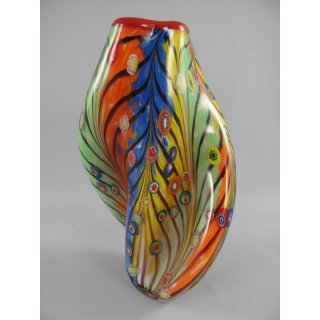 Vase aus Glas farbig L.10B.20xH.35cm