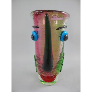 Vase aus Glas farbig L.14B.19xH.30cm