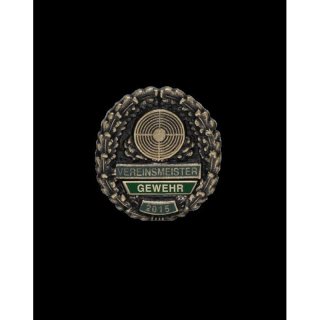 Vereinsmeisterabzeichen,  21 mm, bronzefarbig, mit Sicherheitsnadel