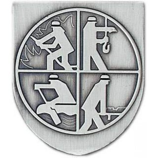 Wappen 75x65mm geprgt Feuerwehr Feuerwehrsignet DFV