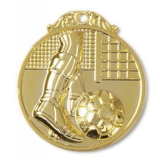 Zamak-Medaille Fuball 45mm gold 21 Gramm / Rckseite: 37mm