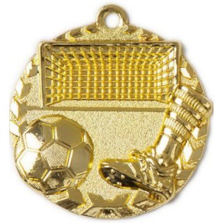 Zamak-Medaille Fuball 47mm gold 24 Gramm / Rckseite: 45mm