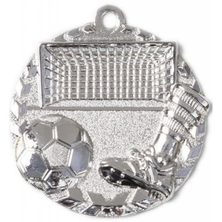 Zamak-Medaille Fuball 47mm silber 24 Gramm / Rckseite: 45mm