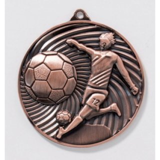 Zamak-Medaille Fuball 50mm bronze 20 Gramm / Rckseite: 47mm