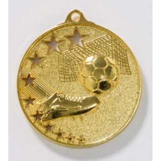Zamak-Medaille Fuball 50mm gold 26 Gramm / Strke 5mm