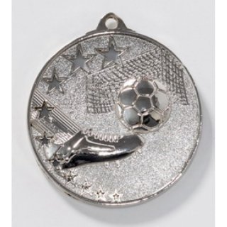 Zamak-Medaille Fuball 50mm silber 26 Gramm / Strke 5mm