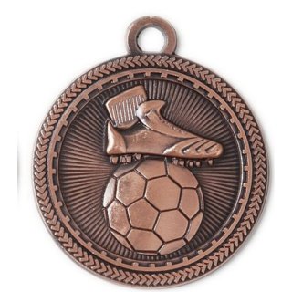 Zamak-Medaille Fuball 70mm bronze 45 Gramm / Rckseite: 69mm