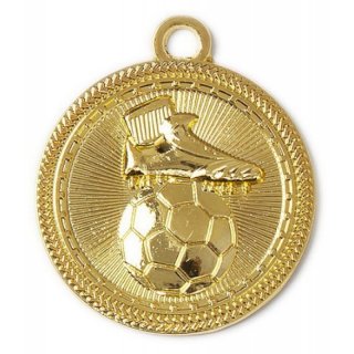 Zamak-Medaille Fuball 70mm gold 45 Gramm / Rckseite: 69mm