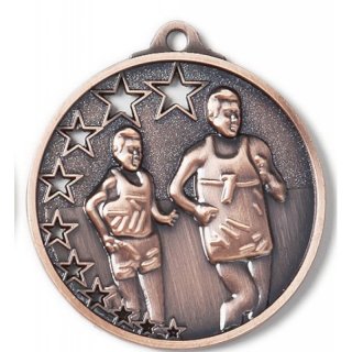 Zamak-Medaille Leichtathletik 45mm bronze 18 Gramm