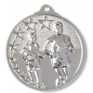 Zamak-Medaille Leichtathletik 45mm silber 18 Gramm