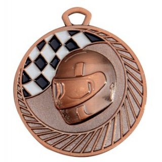 Zamak-Medaille Motorsport 50mm bronze 27 Gramm / Rckseite: 45mm