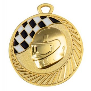 Zamak-Medaille Motorsport 50mm gold 27 Gramm / Rckseite: 45mm