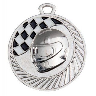 Zamak-Medaille Motorsport 50mm silber 27 Gramm / Rckseite: 45mm