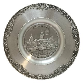 Zinnteller 23 cm Nrnberg, Wandteller