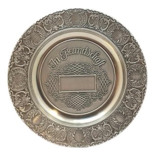 Zinnteller In Freundschaft 225 mm inkl. Gravur
