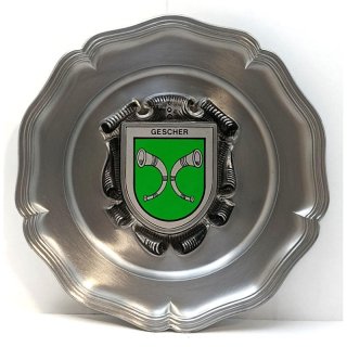 Zinnteller Wappen Stadt Gescher D.23cm